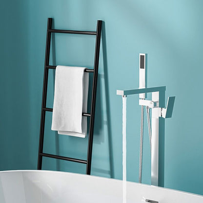 Luxury Copper Floor Mount Freestanding Tub Faucet