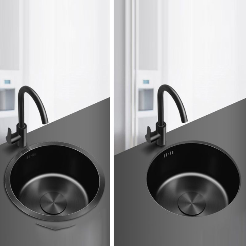 Modern Stainless Steel Kitchen Sink Round Bowl