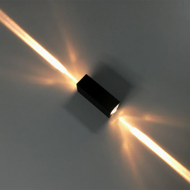 Contemporary Black 2 Light Wall Sconce Lamp