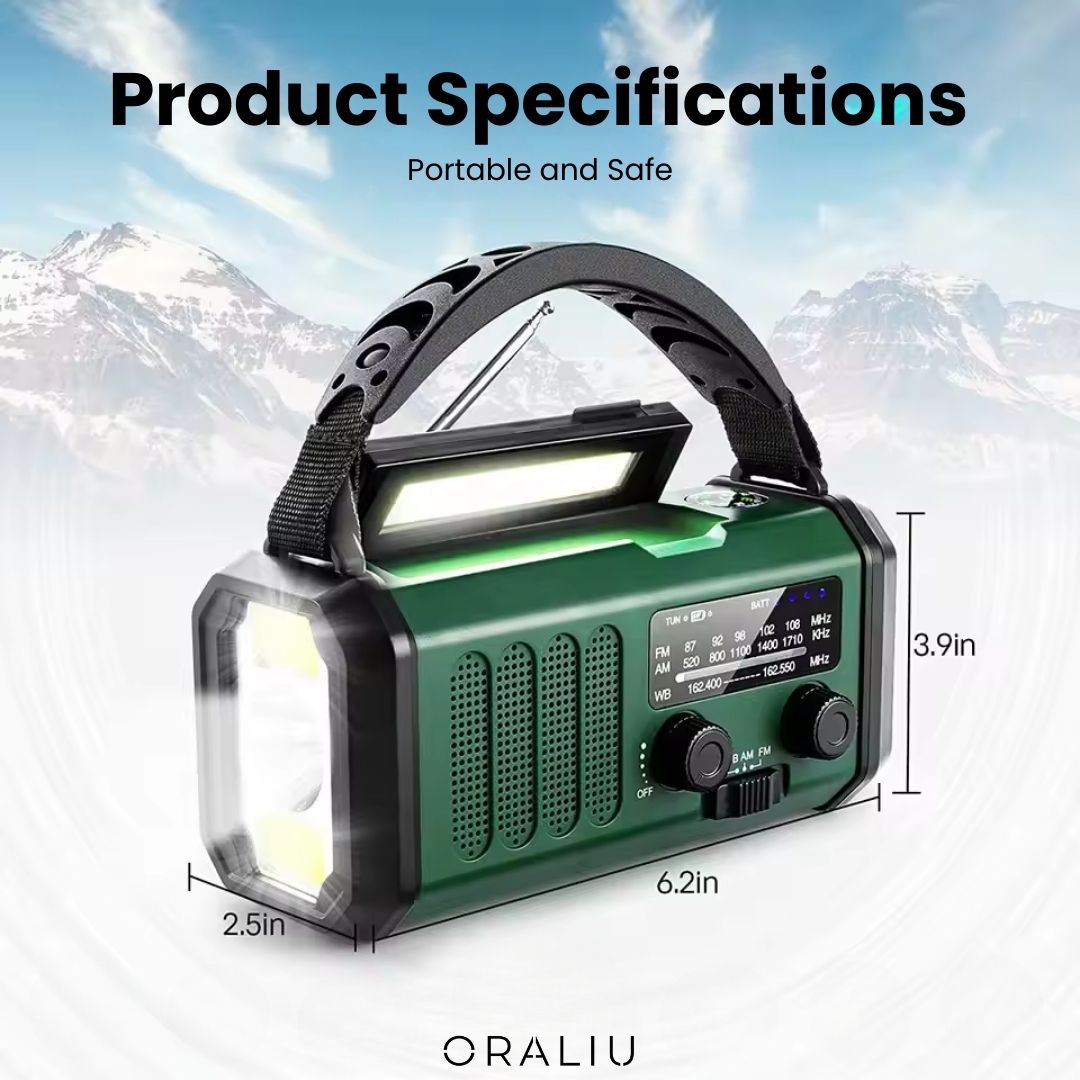 Portable Solar Powered Radio Charger