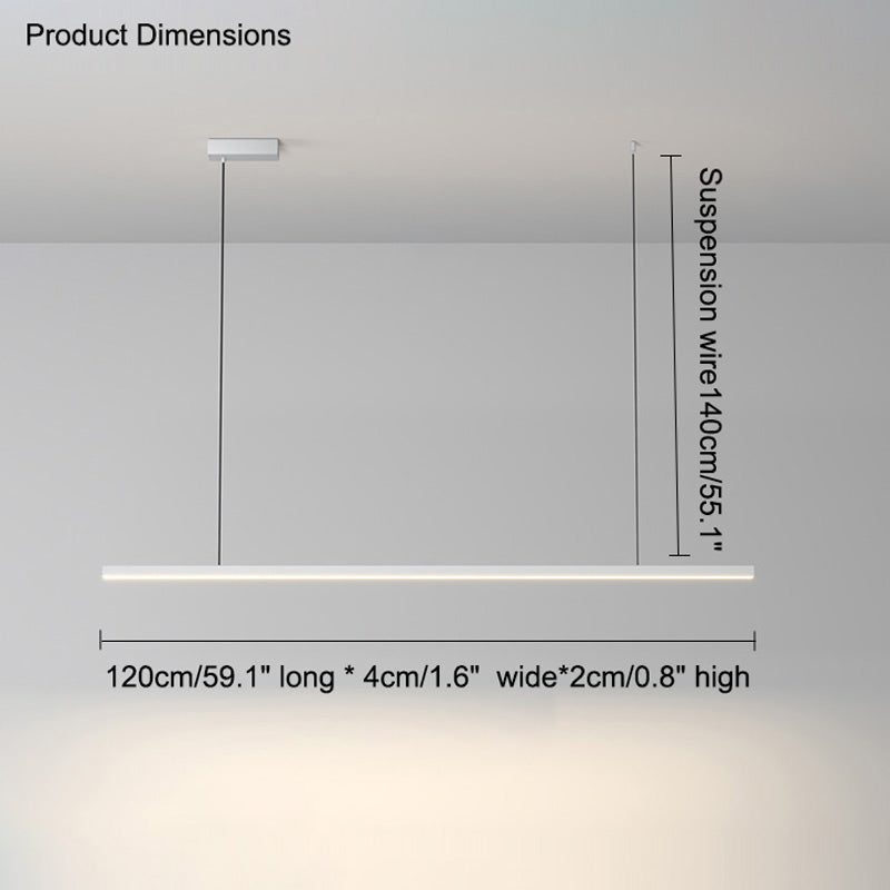 Sleek Metal Kitchen Island LED Pendant Light