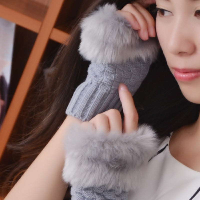 Warm Faux Fur Insulated Gloves