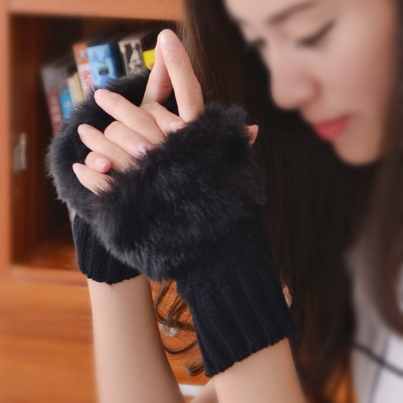 Warm Faux Fur Insulated Gloves - Cofik