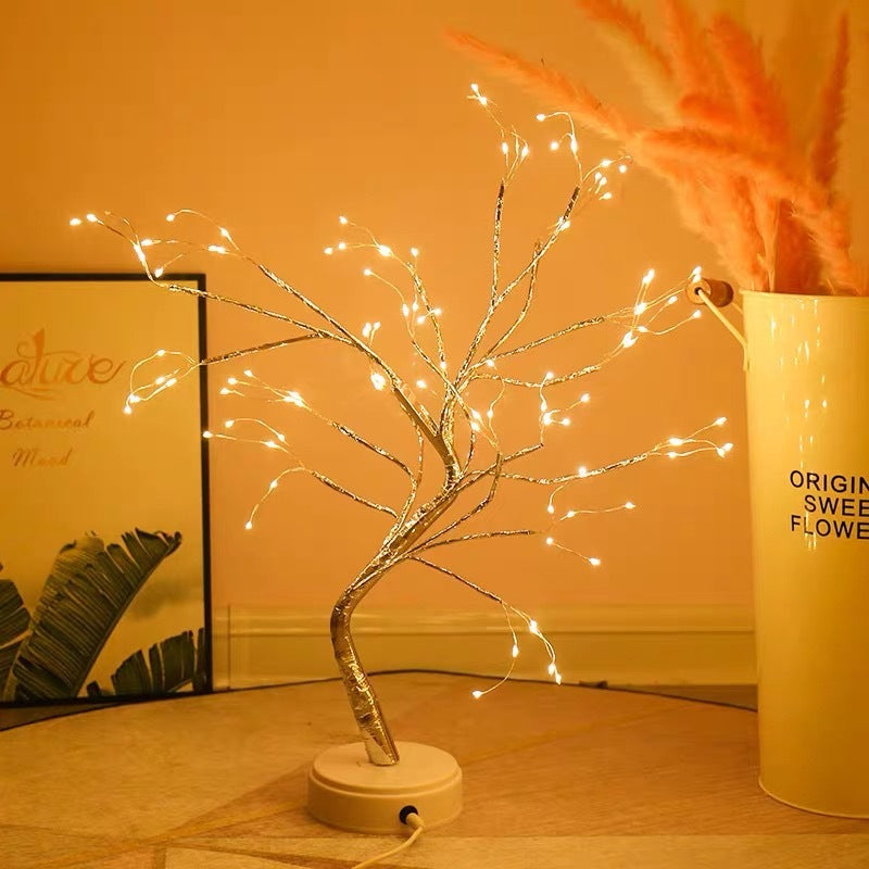 Warm Copper String Bedroom Lamp