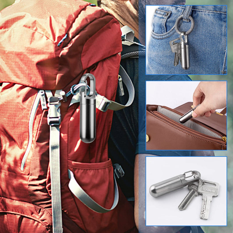 Travel Mini Pill Box Stainless Steel Case - Cofik
