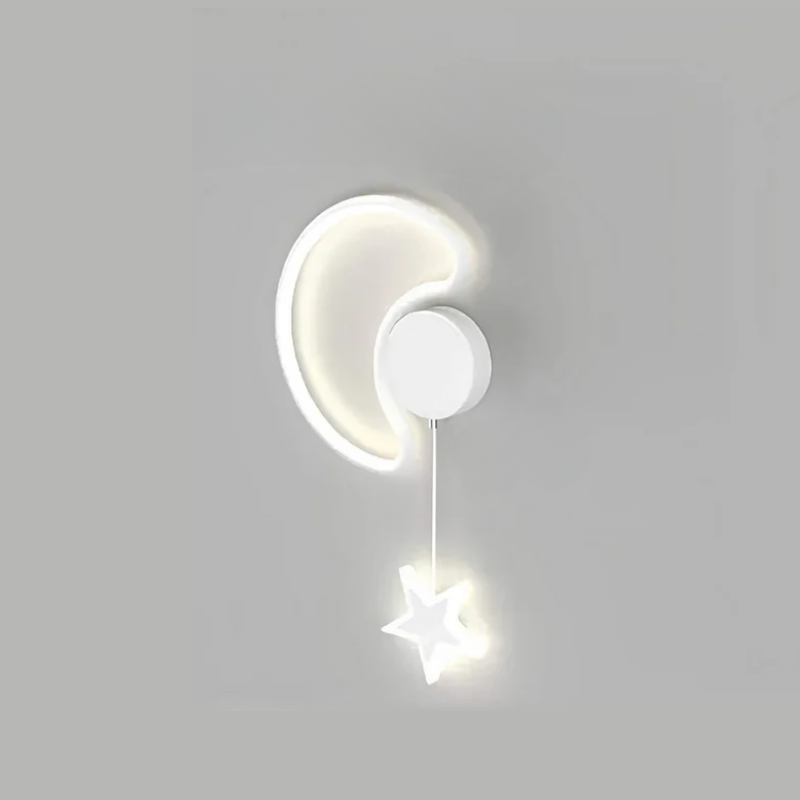 Cosy Night Wall Lamp with Stars and Moon