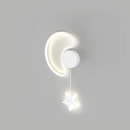Cosy Night Wall Lamp with Stars and Moon