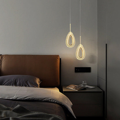 Simple Round Glass 3 Level Dimmable LED Pendant Light
