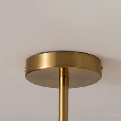 Sleek Glass Copper Pendant Light Fixture