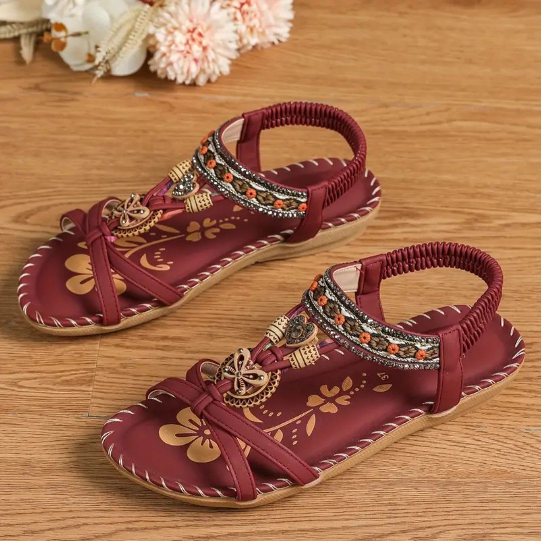 Fashionable Glitter Butterfly Flip Flop Sandals