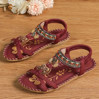 Fashionable Glitter Butterfly Flip Flop Sandals