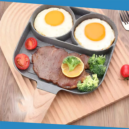 Non-Stick Four Egg Pan, Easy Breakfast Frying Skillet