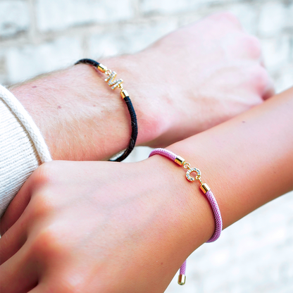 Personalized Initial Adjustable Charm Bracelet