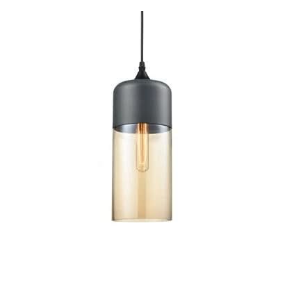 Unique Wooden Glass Hanging Lamp Adjustable