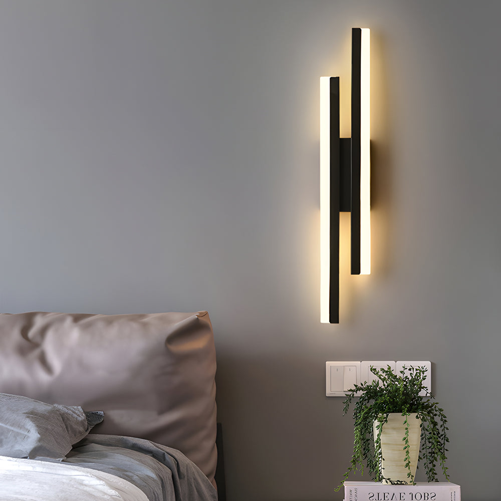 Sleek 2-Light LED Wall Sconce with Dimmer
