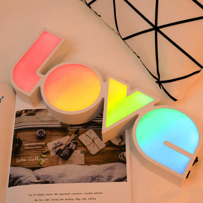 Stylish LED Letter Table Lamp for Bedroom Decor