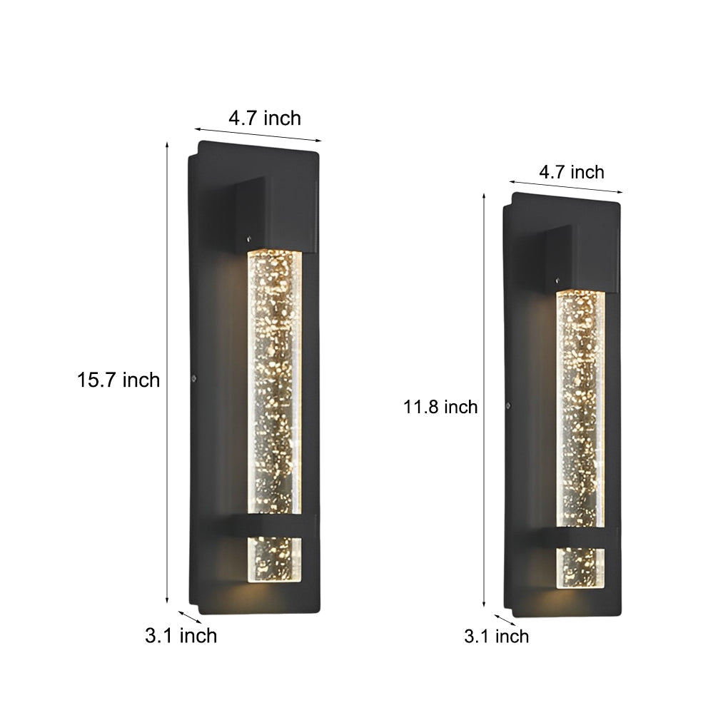 Outdoor 12 Inch Weatherproof Glass Wall Lamp