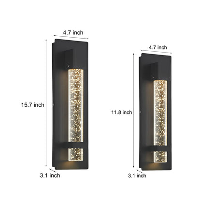 Outdoor 12 Inch Weatherproof Glass Wall Lamp