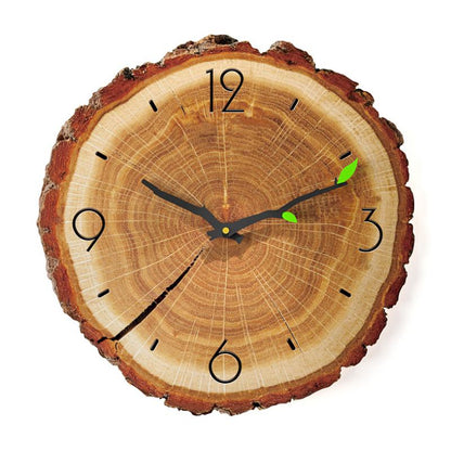 Natural Wood Round Wall Clock