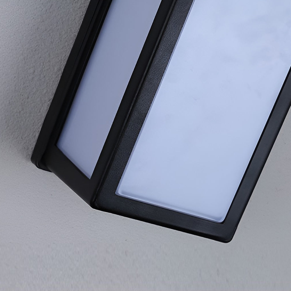 Outdoor Slim LED Motion Activated Black Wall Light