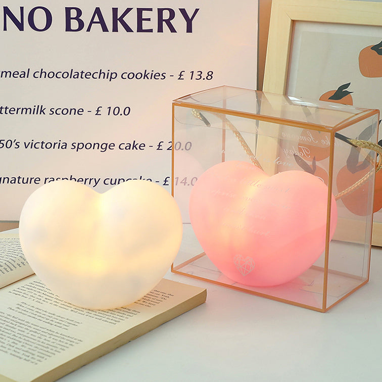 Soft Heart Table Lamp Warm LED Nightlight