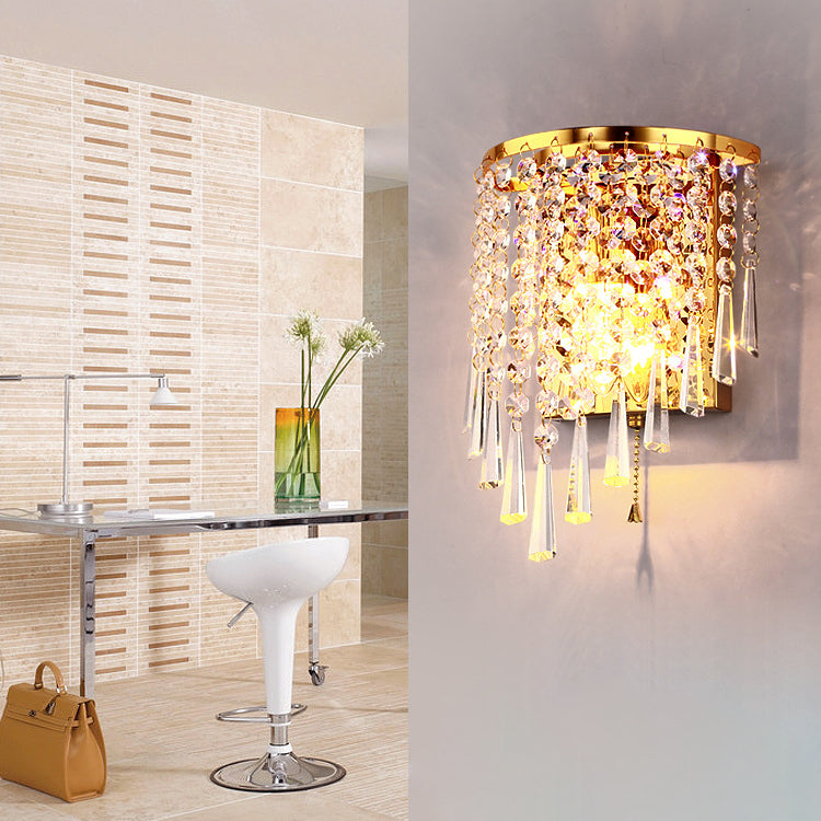 Elegant Crystal Stainless Steel Wall Lamp