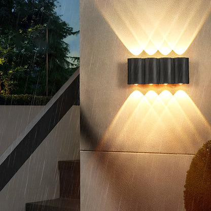 Outdoor LED Up Down Wall Light Waterproof Modern Fixture