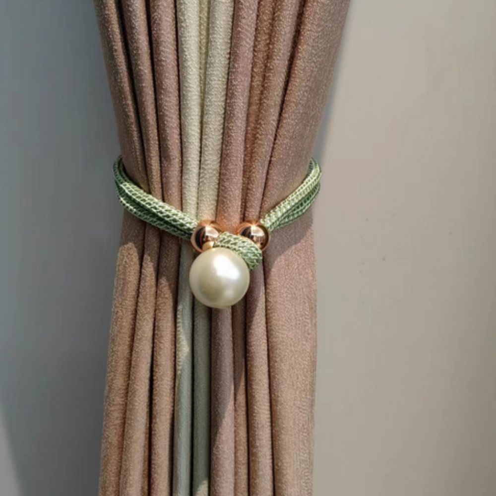 Shiny Beaded Curtain Tiebacks 2 Pack