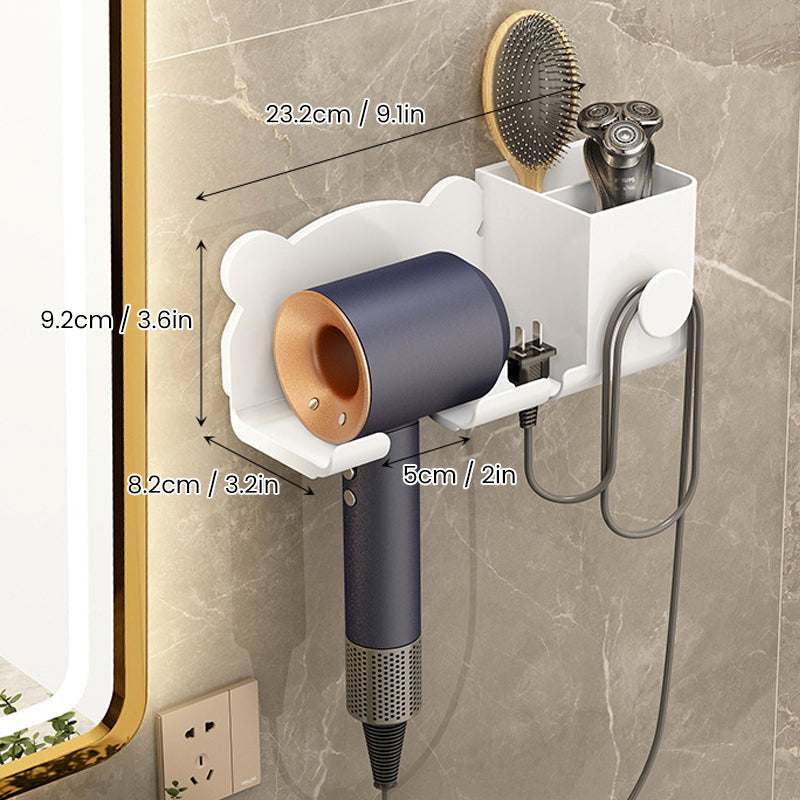 Wall Mount Hair Dryer Storage