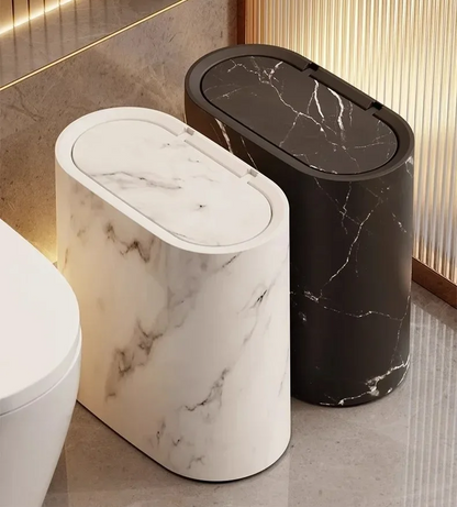Elegant Stone Pattern Waste Bin