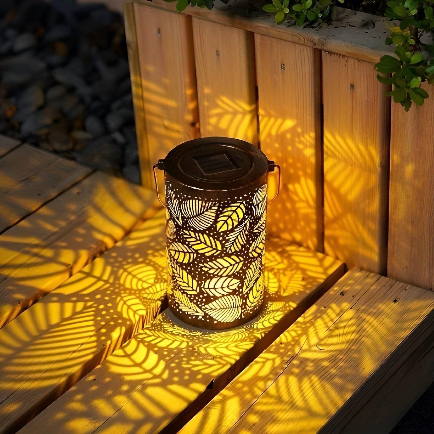 Metal Solar Powered Garden Lantern