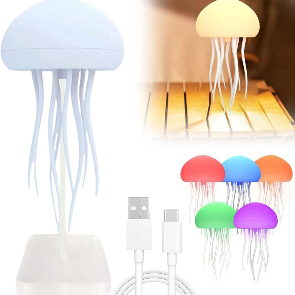 Colorful LED Jellyfish Table Lamp