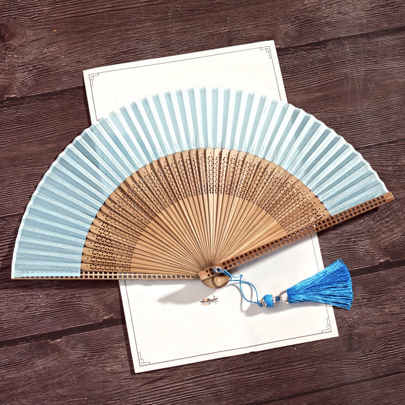 Natural Bamboo Silk Handheld Fan