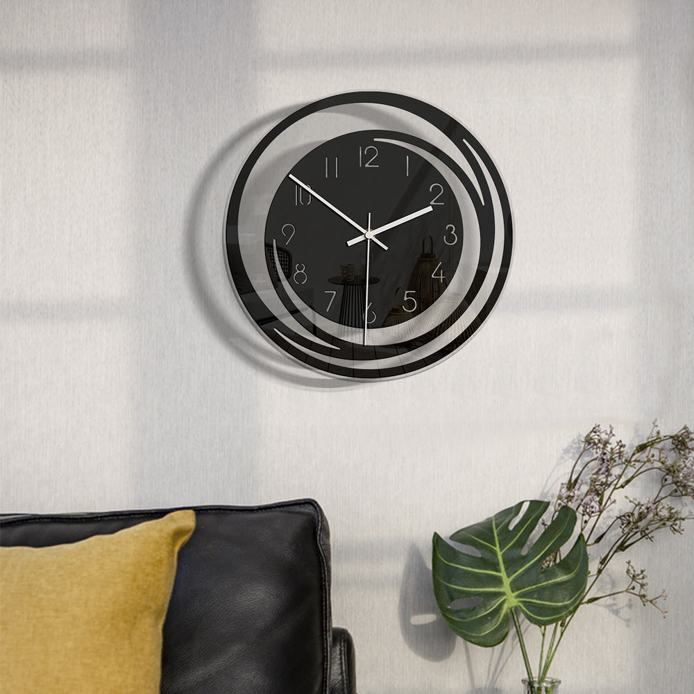 Slim Quiet Wall Clock in Acrylic
