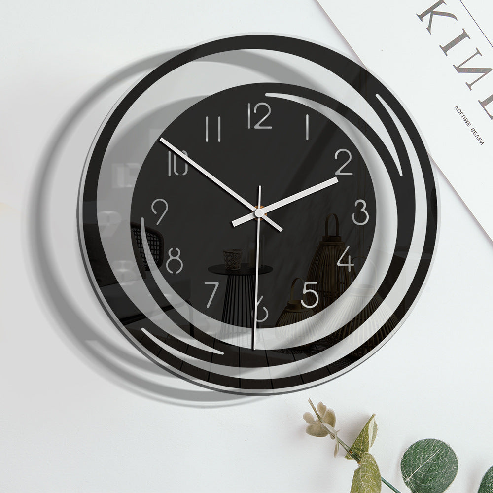 Slim Quiet Wall Clock in Acrylic