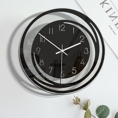 Slim Quiet Wall Clock in Acrylic