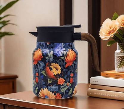 Classic Floral Design Tea Infuser Thermos