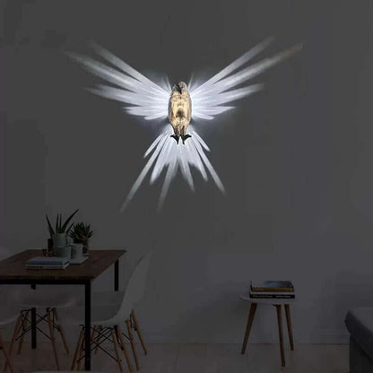 Unique 3D Bird Shaped Wall Lamp Animal Lighting Sconce