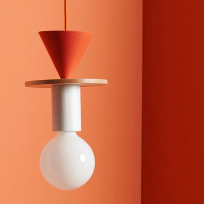 Colorful Wooden Block Pendant Lamp