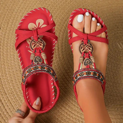 Fashionable Glitter Butterfly Flip Flop Sandals