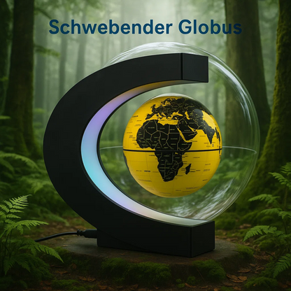 Glowing LED Floating Globe Lamp with Magnetic Base