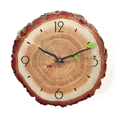 Natural Wood Round Wall Clock
