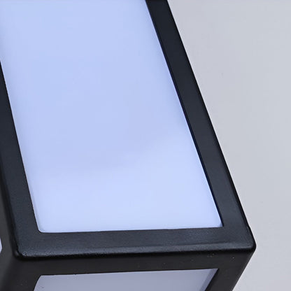 Outdoor Slim LED Motion Activated Black Wall Light