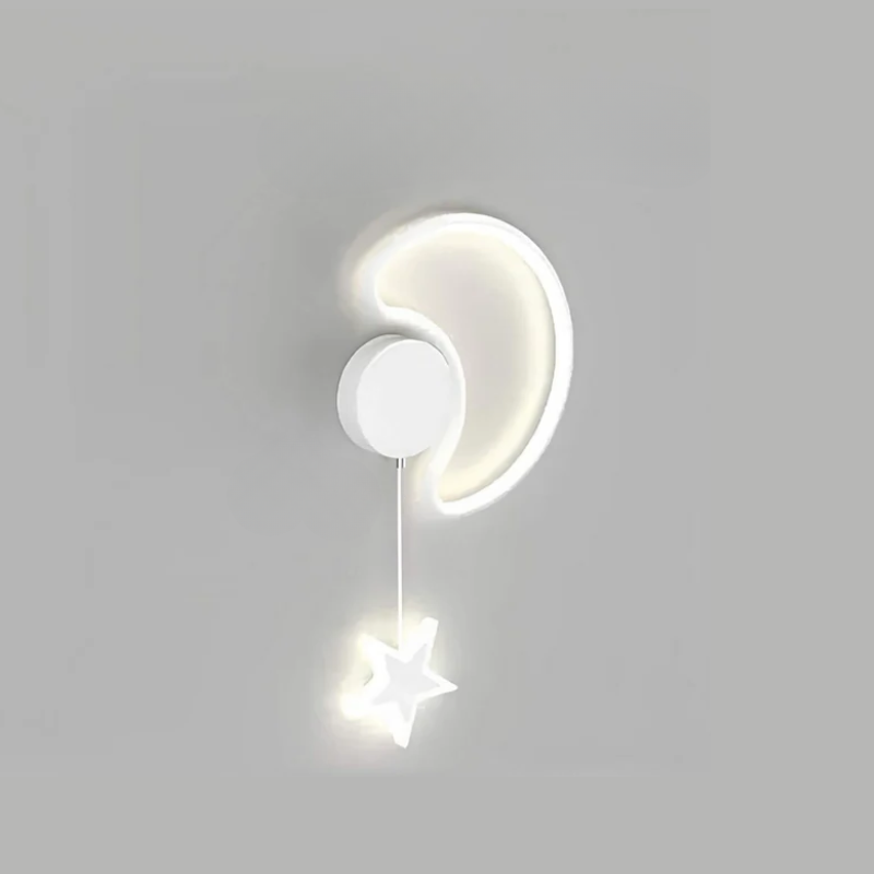 Cosy Night Wall Lamp with Stars and Moon