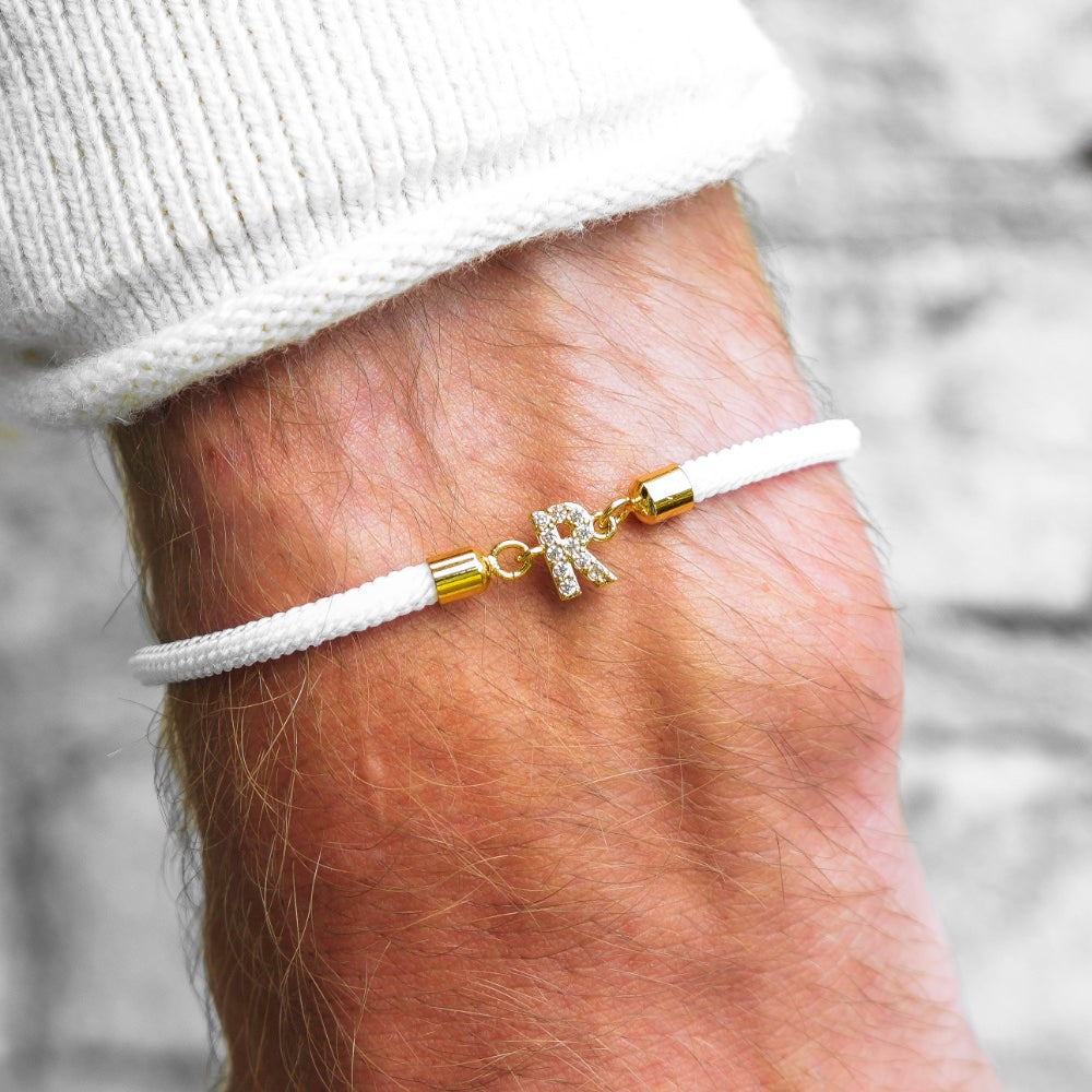 Personalized Initial Adjustable Charm Bracelet