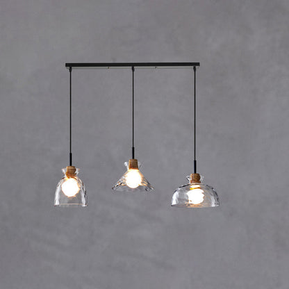 Stylish Wooden Glass Pendant Ceiling Light