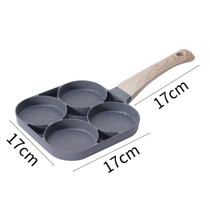 Non-Stick Four Egg Pan, Easy Breakfast Frying Skillet - Cofik