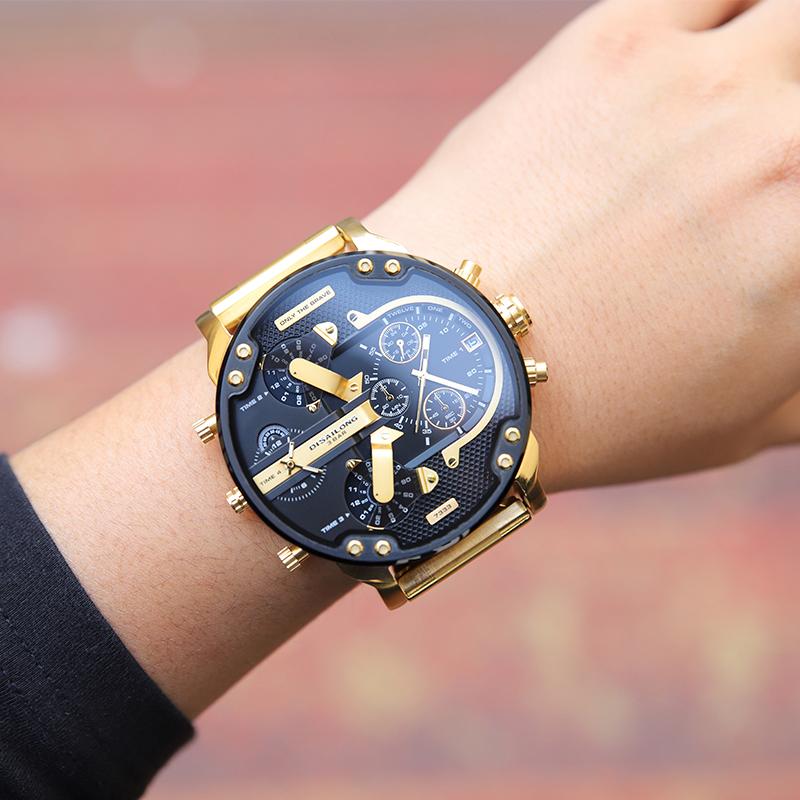 Modern Stainless Steel Quartz Chrono Watch