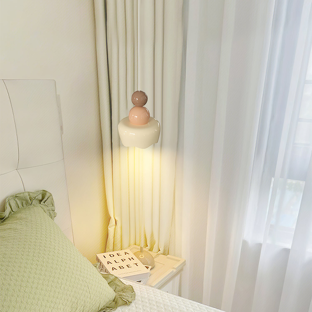Bright White Hanging Bedside Lamp