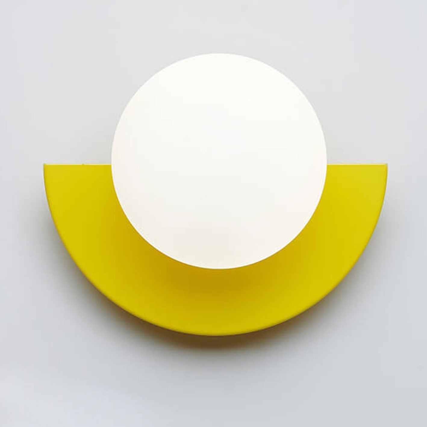 Round Glass Pendant Light with Colored Metal Base